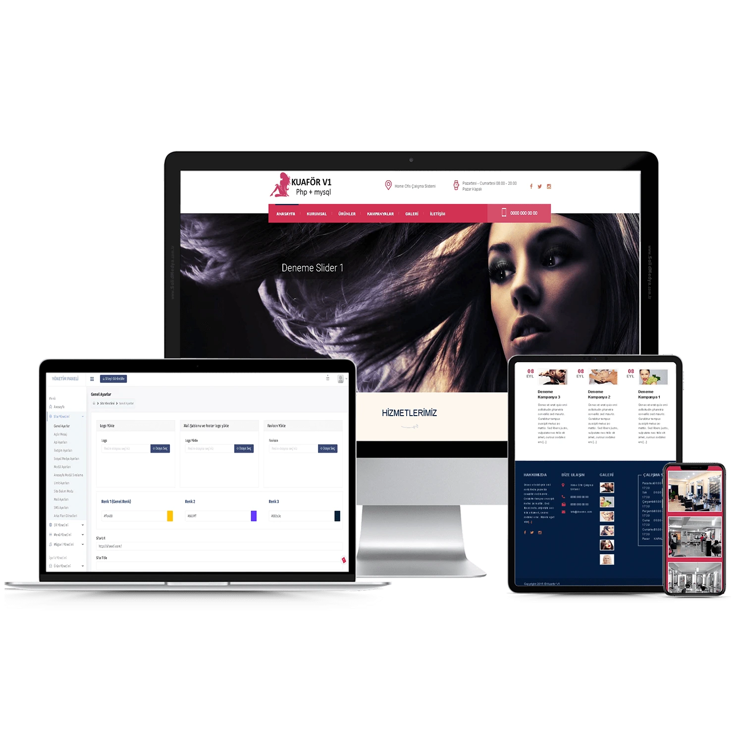 Güzellik Salonu Sitesi V1 Web Site Teması