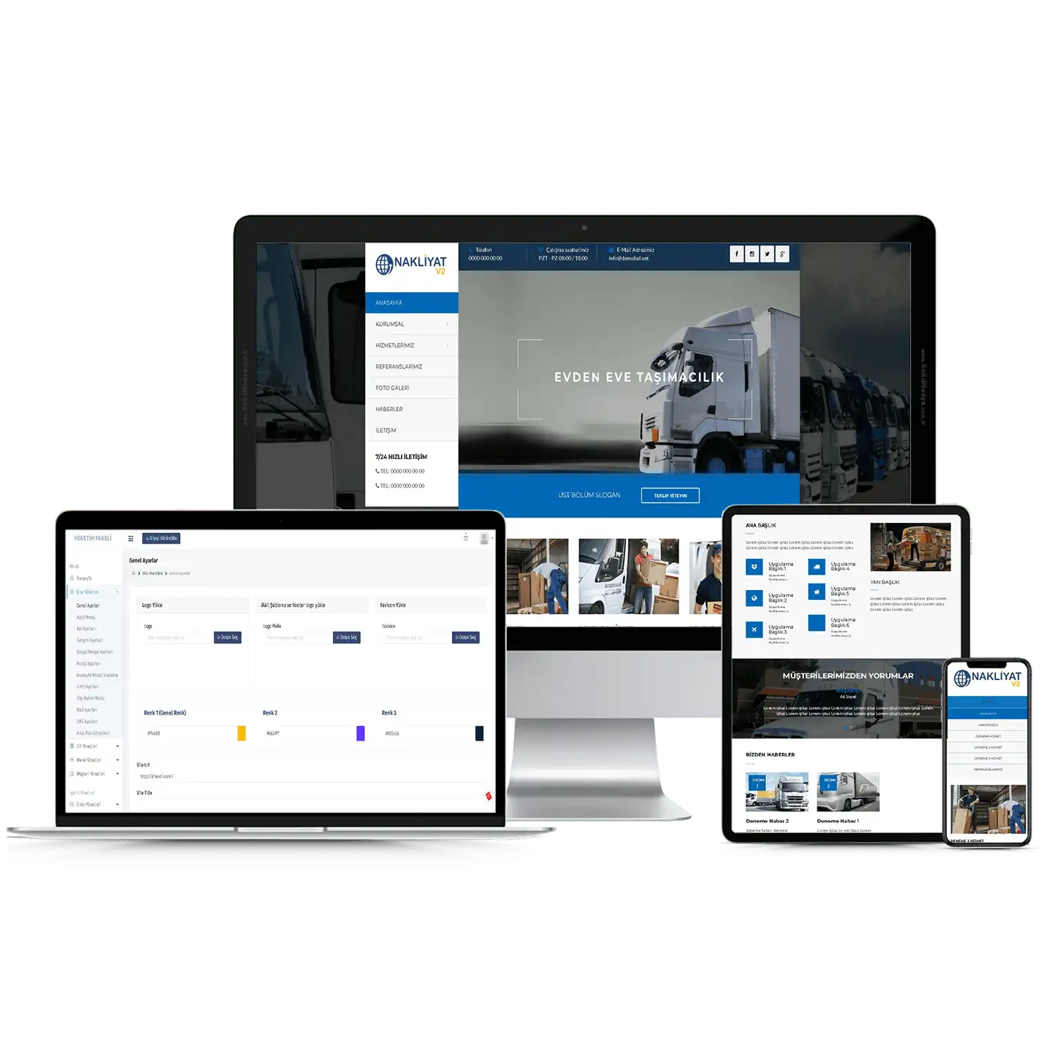 Nakliyat Sitesi V2 Web Site Teması