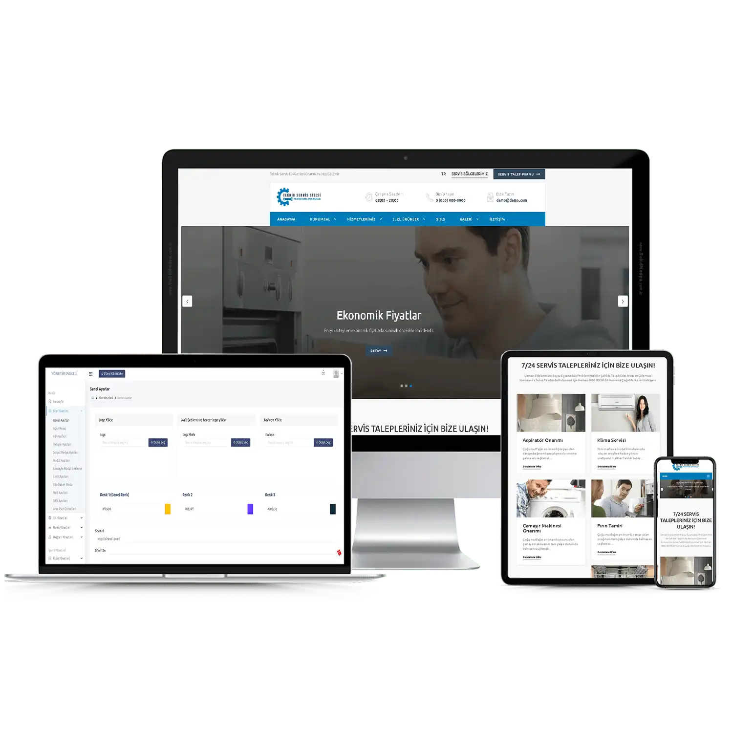 Teknik Servis Sitesi V1 Web Site Teması