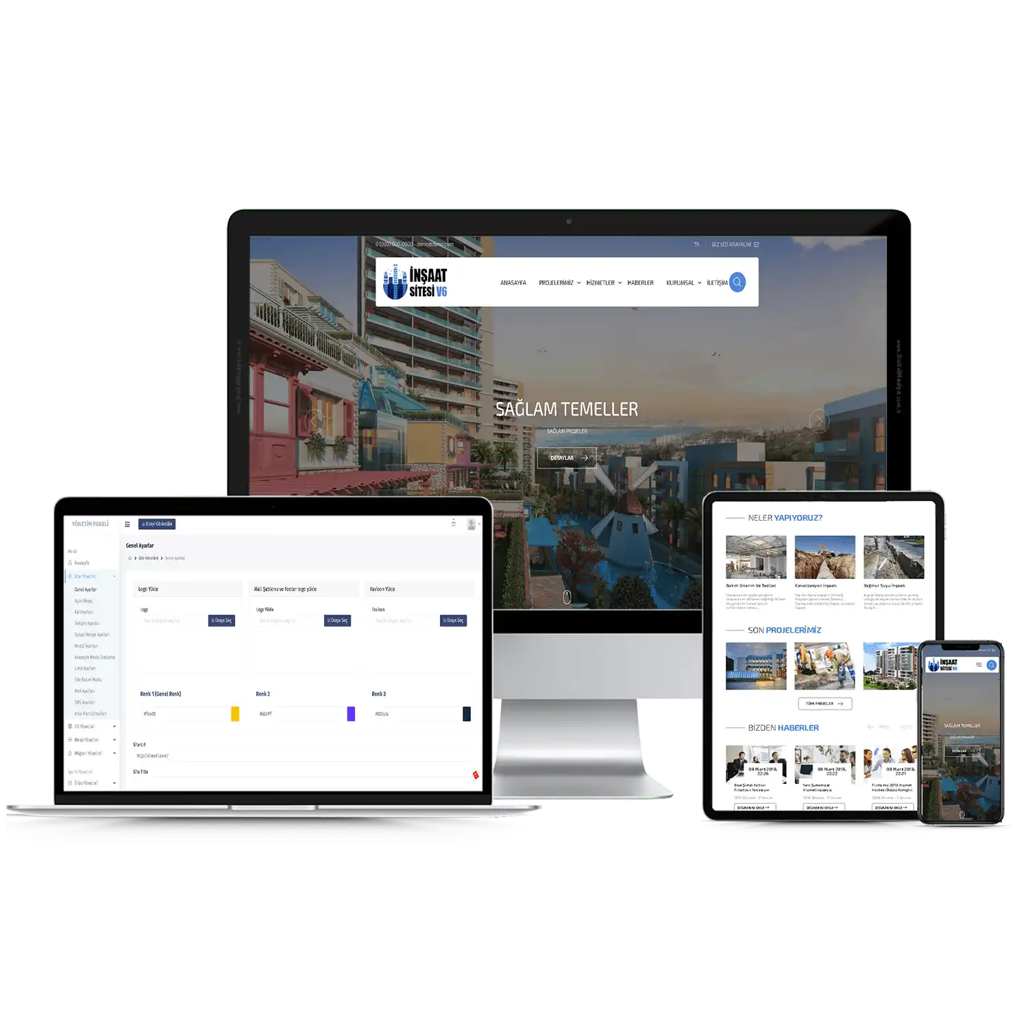 İnşaat Sitesi V6 Web Site Teması