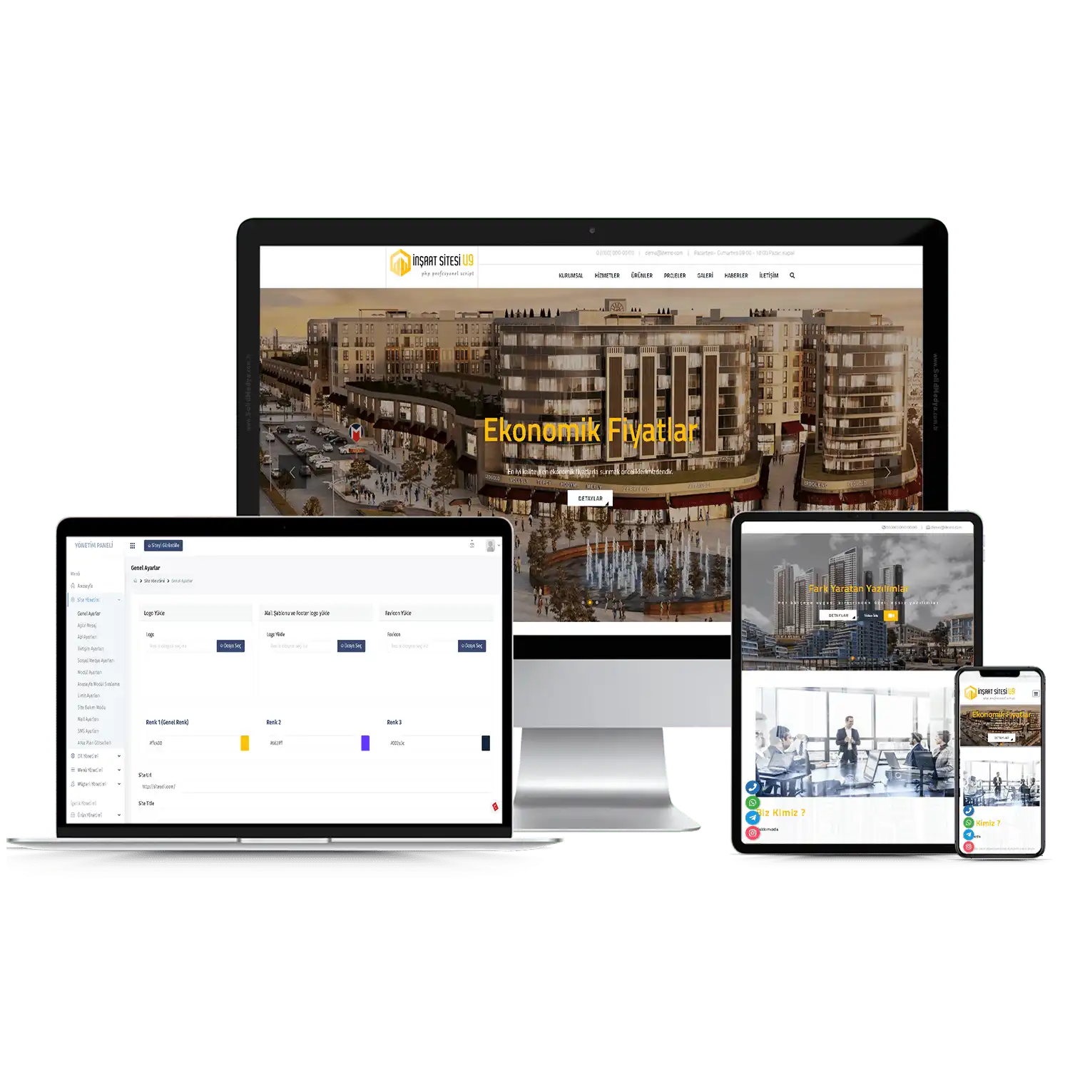 İnşaat Sitesi V9 Web Site Teması